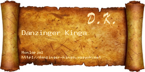 Danzinger Kinga névjegykártya