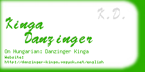 kinga danzinger business card